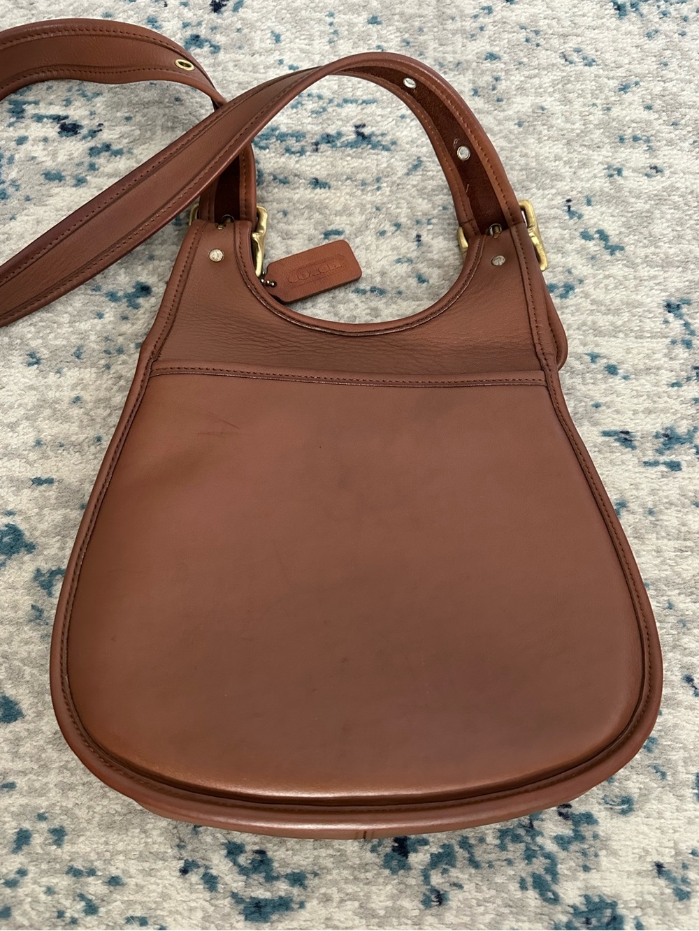 Vintage Coach Leather Saddle Bag 9988 cashin crescent saddle bag - Picture 6 of 14